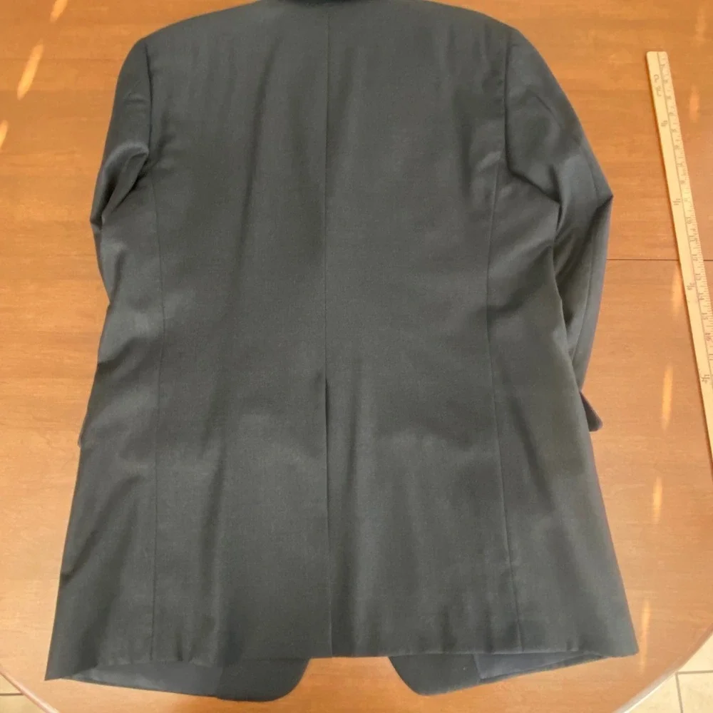 Hickey Freeman Loro Piana‎ Super 120s Wool Suit Mens 43L Black Boardroom  36x30